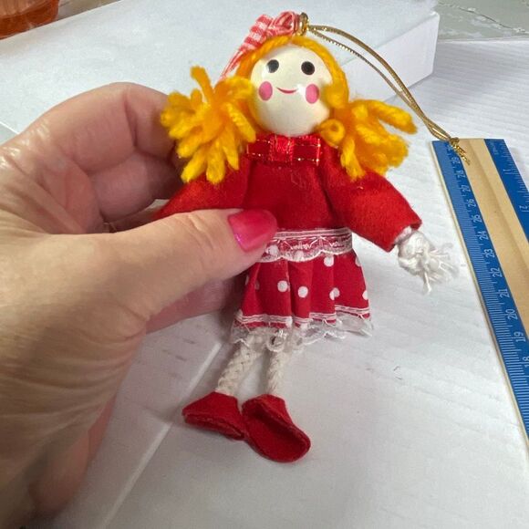 VTG Rag Doll type ornament 5” - Picture 5 of 6